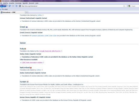 LOINC : La traduzione http://loinc.