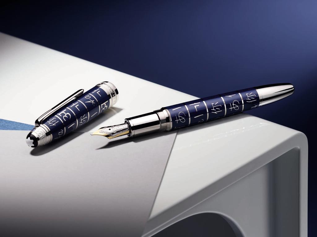 10 / 11 Montblanc sostiene l UNICEF Meisterstück Solitaire Blue Lacquer Il design della Solitaire Blue Lacquer è ispirato alla Stele di Rosetta. Questo eccezionale manufatto, creato nel 196 a.c., poi smarrito e infine ritrovato in Egitto nel 1799, consentì di comprendere l alfabeto e la civiltà degli antichi egizi.