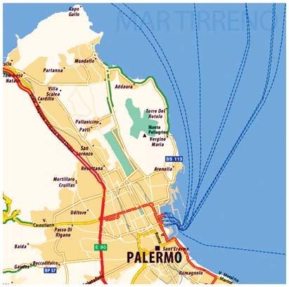 In aereo Aeroporto internazionale "Falcone-Borsellino" Autostrada A 29 Palermo Punta Raisi direzione Palermo (Km.