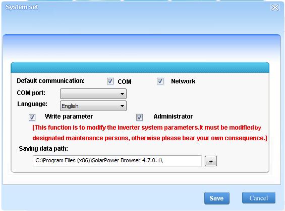 selezionare SYSTEM SETTING.