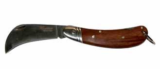 coltelli knives Coltello innesto pieghevole Lama acciaio inox Lama a filo diritto Manico legno Lunghezza totale 17,6 cm Grafting