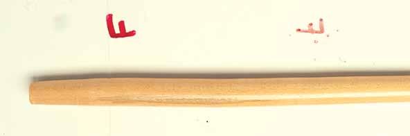 (in castagno) / Wooden handle for shovels 50229 F G H D D E F