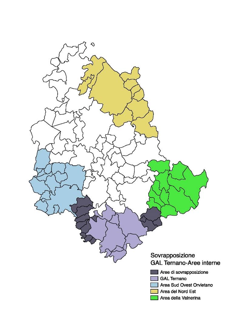 2.2. Zonizzazione delle Aree Interne Nel territorio sono presenti due diverse aree appartenenti alla strategia Aree Interne: l Area Sud-Ovest Orvietano, e l Area della Valnerina, le quali si