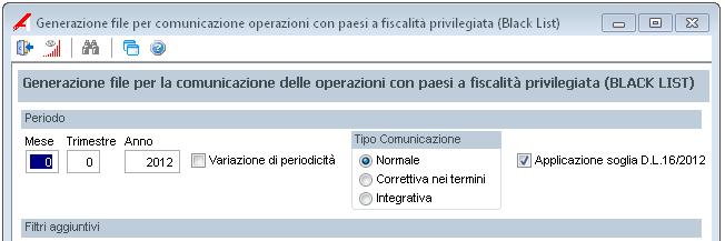 3.6 Black list In attesa di chiarimenti dell Agenzia delle entrate circa le modalità di verifica e applicazione della soglia introdotta dall art.2, comma 8, del D.L.16/2012, convertito dalla L.