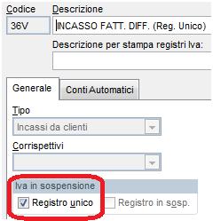Per queste scritture è necessario abilitare la parte Iva, in modo che sia