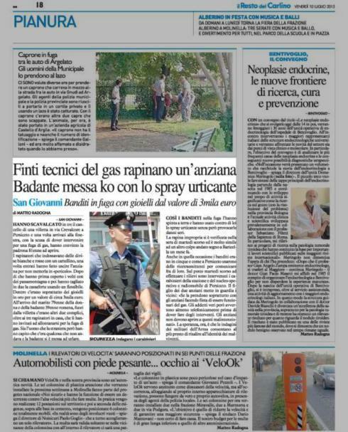 10 luglio 2015 Pagina 18 Il Resto del Carlino (ed.