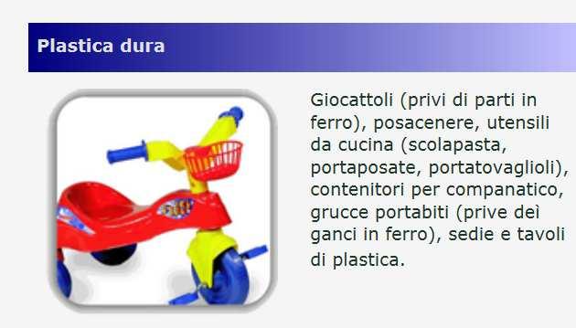 Altre PLASTICHE da conferire presso