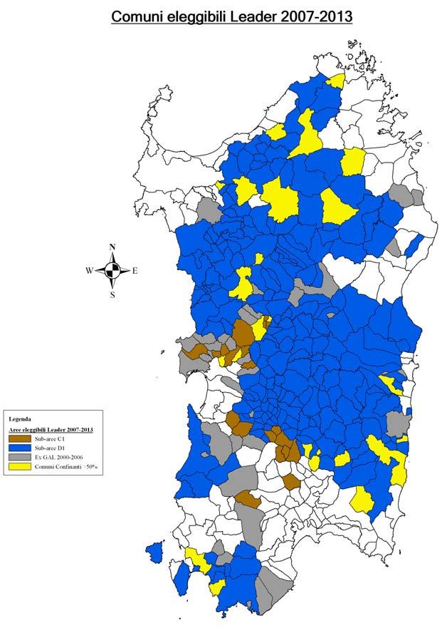 Asse 4: Zonizzazione aree Leader 2007-2013 Il territorio eleggibile: 229 comuni classificati in condizioni di salute demografica gravissima, grave e precaria attraverso l utilizzo di un indicatore