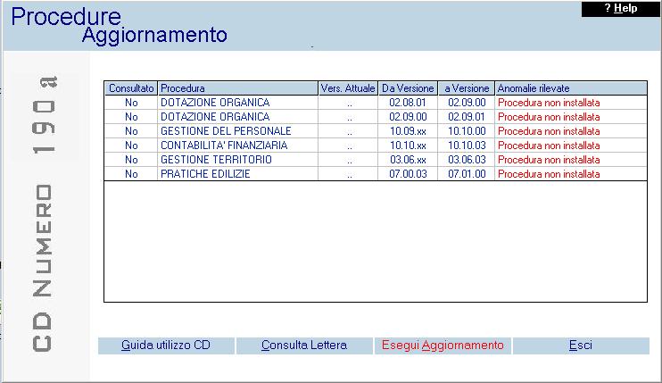 ISTRUZIONI PER ESEGUIRE L AGGIORNAMENTO Cosa fare prima di effettuare l aggiornamento - Accertarsi che tutte le postazioni abilitate all uso della procedura siano a fine lavoro (per esserne certi