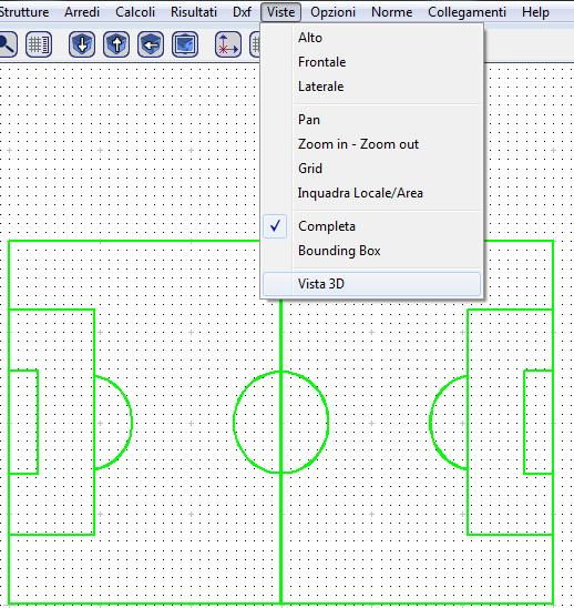 VISTA TRIDIMENSIONALE DEL CAMPO