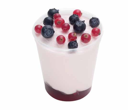 GELATI DA PASSEGGIO COPPE Yogurt frutti di bosco cod. 2583 Gelato allo yogurt con salsa alla fragola, decorato con mirtilli e ribes.