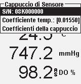 È possble che alcun utent non voglano valor n centesm, poché le specfche d precsone DO mg/l sono n decm.