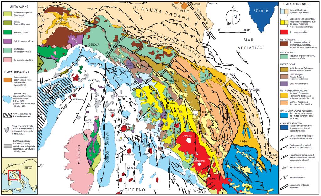 L Appennino settentrionale è però caratterizzato anche da importanti zone di deformazione trasversali alla catena Dal 2004 (anno di pubblicazione della ZS9) ad oggi sono stati pubblicati nuovi