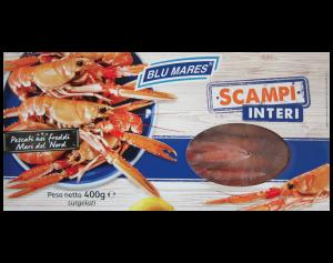 - 4 x 1 Kg 270 x 190 x 55 SCAMPI INTERI 21/30 12 x 400 g Scampi (Nephrops Novegicus) Atlantico