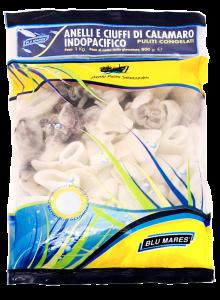 CALAMARI ANELLI E CIUFFI IQF 6 x 1 Kg Calamaro Indopacifico (Loligo Edulis)