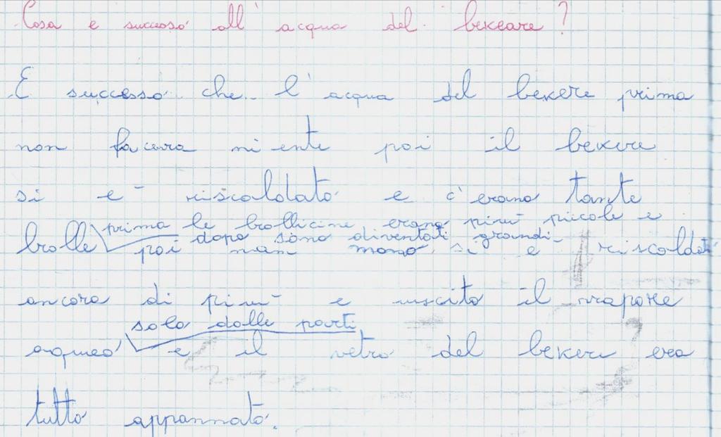 Ho notato che dopo un po l acqua era piena di tante piccole