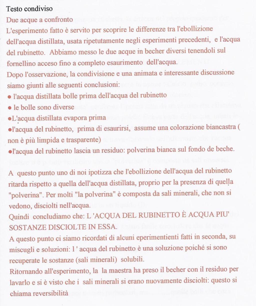 Poiché l acqua del rubinetto, dopo l ebollizione,