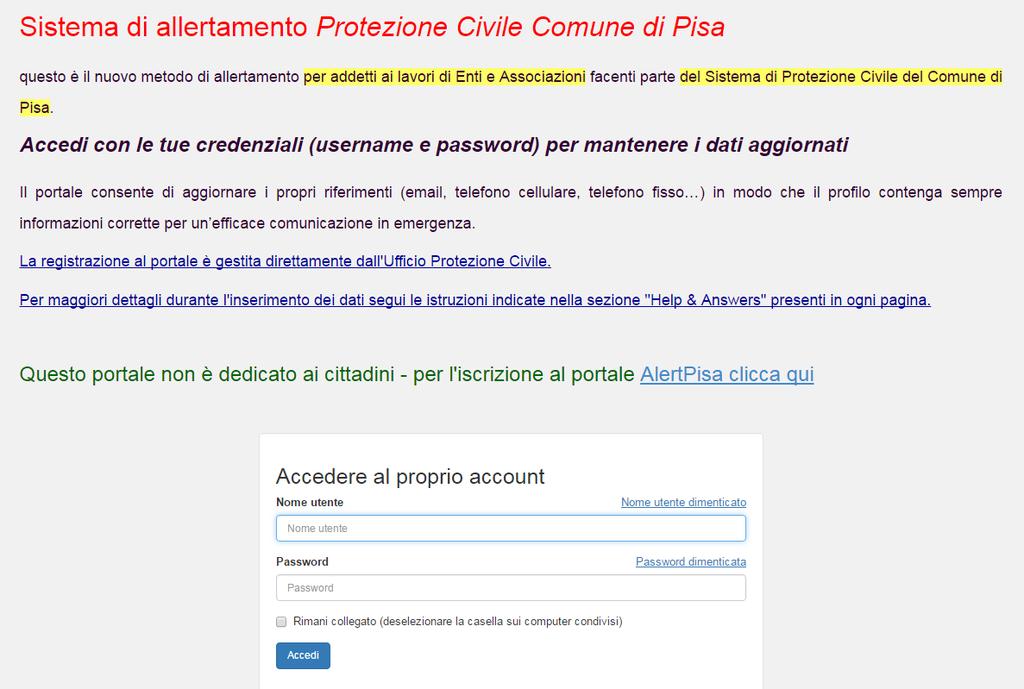 Al termine della registrazione il sistema dà il messaggio che il profilo è stato creato con successo.