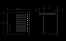 RECA8 96x96 memorizzazione allarmi - visualizzazione allarmi con indicatore a cartellino - 8 ingressi di allarme (NA o NC) - 1 relè per segnalazione acustica - 2 relè  prodotto dimensioni prestazioni