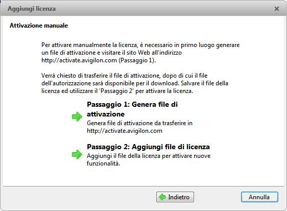 Imposta Figura H. Pagina Attivazione manuale 14.