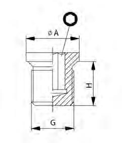 Manicotto esagonale accordi in Ottone 1 2 / 3 4 3/ 5 2 7 3