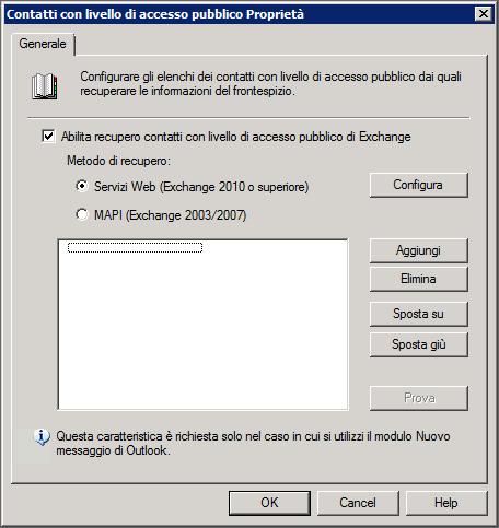 NOTA Configurare i contatti con livello di accesso pubblico durante la visualizzazione delle informazioni sul destinatario sui frontespizi o durante l utilizzo del client di posta per l invio di fax.