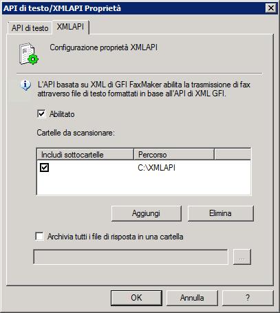 7.12.2 Abilitazione di XMLAPI Per abilitare e configurare XMLAPI: 1.