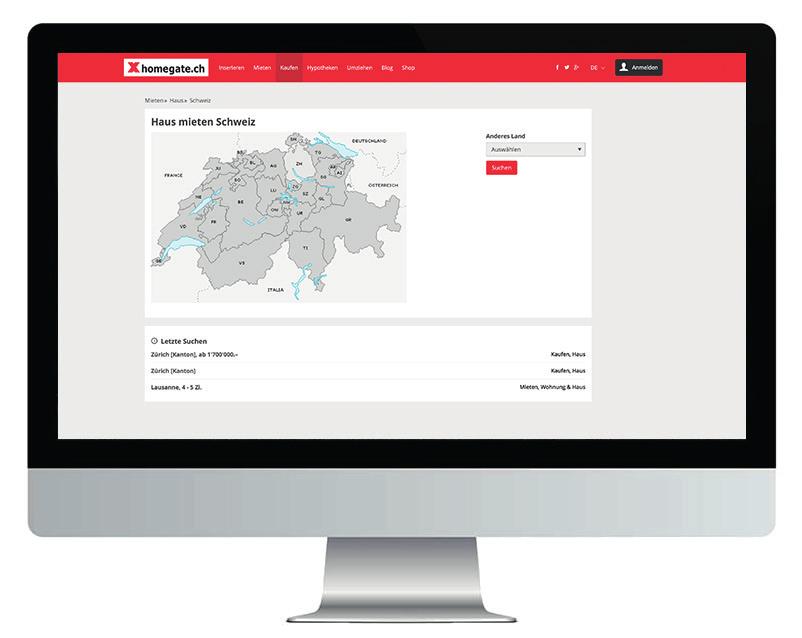 Pubblicità online (desktop) Approfitti della visibilità del portale immobiliare più visitato della Svizzera e inserisca la sua pubblicità online su homegate.ch.