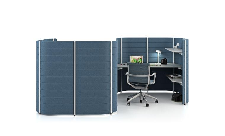 WORKBAYS 90 STUDIO I Workbays 90 Studios offrono una postazione di laoro raccolta ed efficiente per una o più persone, dotata di scriania, ani contenitori e piani di laoro