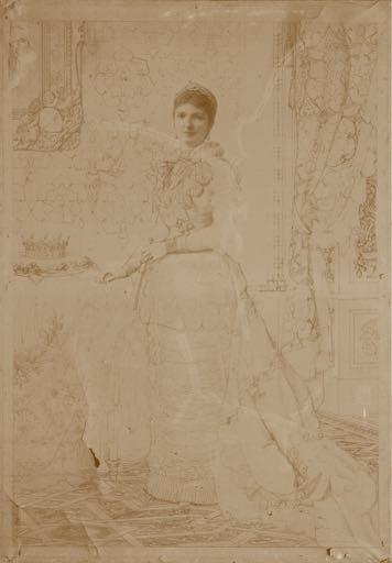 Regina Margherita Francesco Moretti eseguì il ritratto a grandezza naturale su vetro di Margherita di Savoia, esposto con successo a Milano nel 1881, a Roma nel 1883 e alla esposizione italiana di