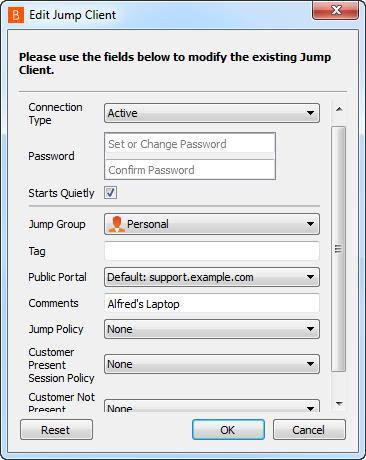 Utilizzo dei Jump Client per accedere al computer non assistito Per accedere a un computer individuale senza supporto dell'utente finale, installare un Jump Client in quel sistema nell'ambito di una