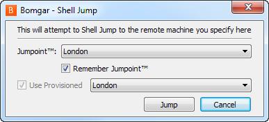 Shell Jump verso un dispositivo di rete remota La funzione Shell Jump consente la connessione rapida a un dispositivo di rete con abilitazione SSH o Telnet per l utilizzo della riga di comando sul