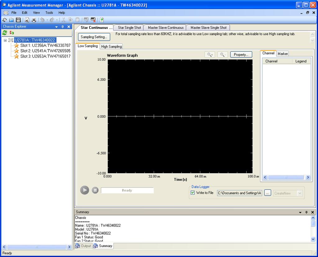 6 La finestra Keysight Measurement Manager verrà visualizzata nel modo indicato nella seguente figura.