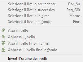 - Nuovo dal visibile, questo comando fonde i livelli visibili in un nuovo livello in cima alla pila dei livelli. - Nuovo gruppo livelli, crea un nuovo gruppo di livelli.