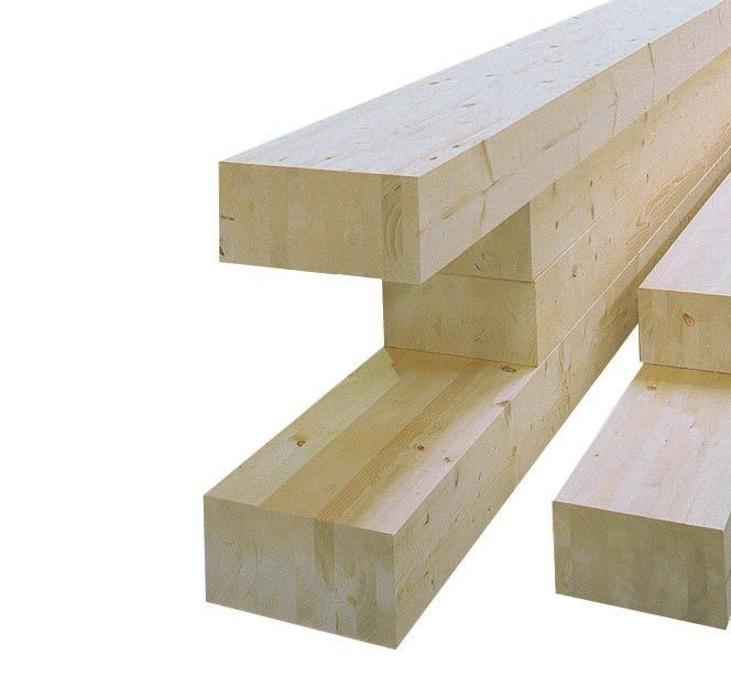 STANDARD IN LEGNO LAMELLARE BSH Il legno lamellare è prodotto in versione standard o secondo distinta, in base a lunghezza, dimensione, classe di resistenza e qualità di superficie desiderate.