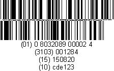 Nell etichetta applicata all unità consumatore deve quindi comparire un codice a barre di quelli elencati nella tabella precedente, mentre tutte le altre informazioni non trasferibili attraverso un