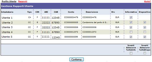 operatività sui conti dispositivi.