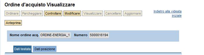 2.B - INSERIRE I DATI DI TESTATA 1. Cliccare sul link Modificare 1 2a 2b 2.