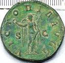 18,7 - D/IMP CAES M CLOD PUPIENUS AUG busto di Pupieno R/ VICTORIA AUGG SC la Vittoria stante con corona e palma -Ae - C. 38 Patina verde SPL 1.000 441 GORDIANO III 238-244 441 DENARIO Gr.