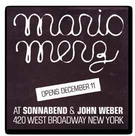 112-113] 43. Mario Merz New York, Sonnabend & John Weber Gallery, 1971 Cartoncino, cm 21,5x21,5.