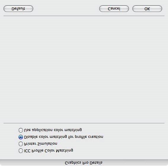 IMPOSTAZIONI DEL DRIVER DI STAMPA PER LA CREAZIONE DEL PROFILO ICC O NESSUNA CORRISPONDENZA COLORI Se si desidera creare profili ICC utilizzando un software di altri produttori, selezionare