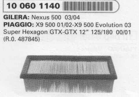 R100602420 R100600890 Filtro aria et4 leader 4t R100600890 487401 R100600800