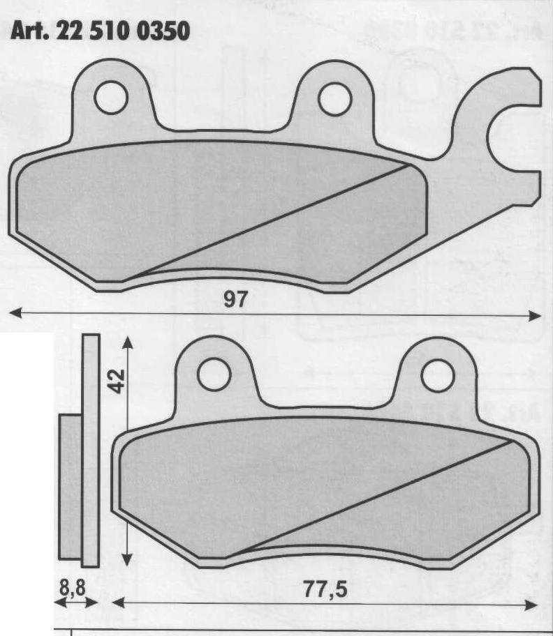 SH300 Sixteen ant c/p Race T281931 R225102540 Pastiglie Honda SH300