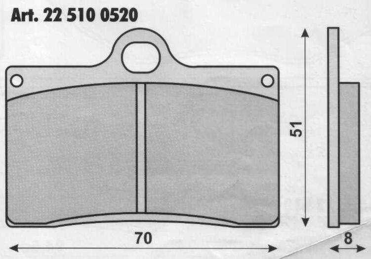 R225100520 R225100920 R225100480 Pastiglie moto