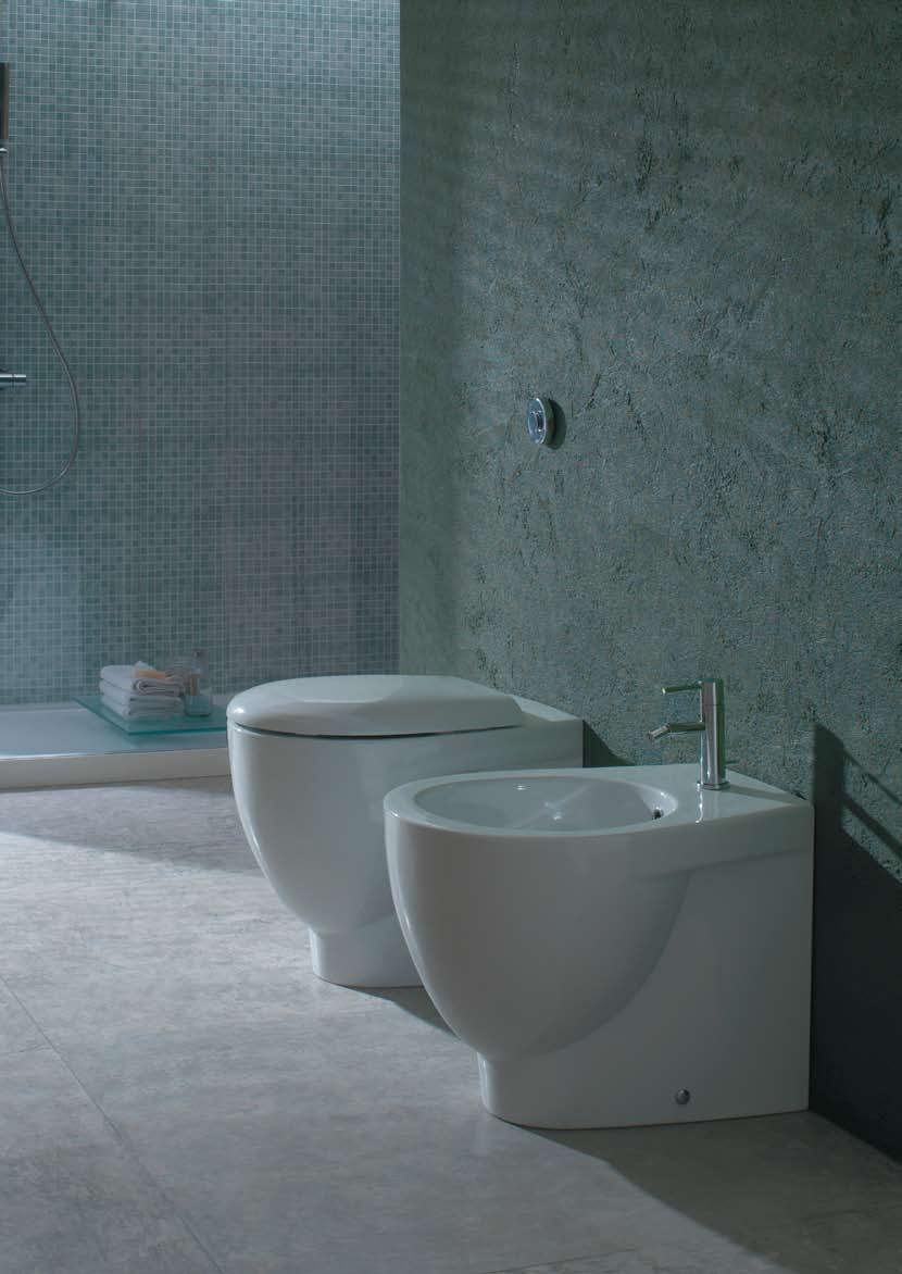 SB008P Cassetta monoblocco BOWL completa di batteria di scarico VA124 premontata. Ingresso acqua dal basso. BOWL close couple cistern provided with discharge mechanism VA124 already mounted.