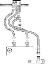 1/4, bassa pressione Single-lever basin mixer with 1 1/4 pop-up waste, low pressure ESEMPIO DI INSTALLAZIONE IDRAULICO EXAMPLE OF INSTALLATION 0NU00563A16 CALDA