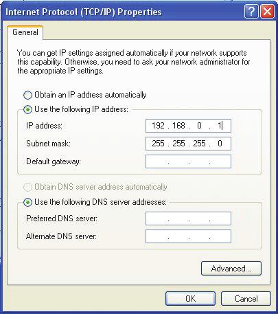 Figura 7-9 La finestra di dialogo Proprietà - Protocollo Internet (TCP/IP) con Windows XP 8.