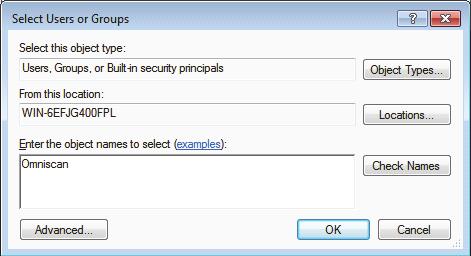 11. Nella finestra di dialogo Selezione Utenti o Gruppi (Select Users or Groups), cliccare sul pulsante Percorsi (Locations) [vedere Figura 7-32 a pagina 223).