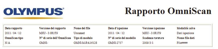 Il testo della nota sarà posizionato nella parte superiore del piè di pagina del rapporto e l intestazione nella parte superiore dell intestazione del rapporto (vedere Figura 3-2 a pagina 87).