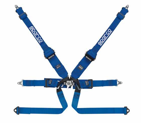 (rally/pista) 4 point harness 3 shoulder straps and 2 lap straps Steel adjuster Cintura 6 punti con nastro bretella 3 Regolatore in acciaio per le bretelle